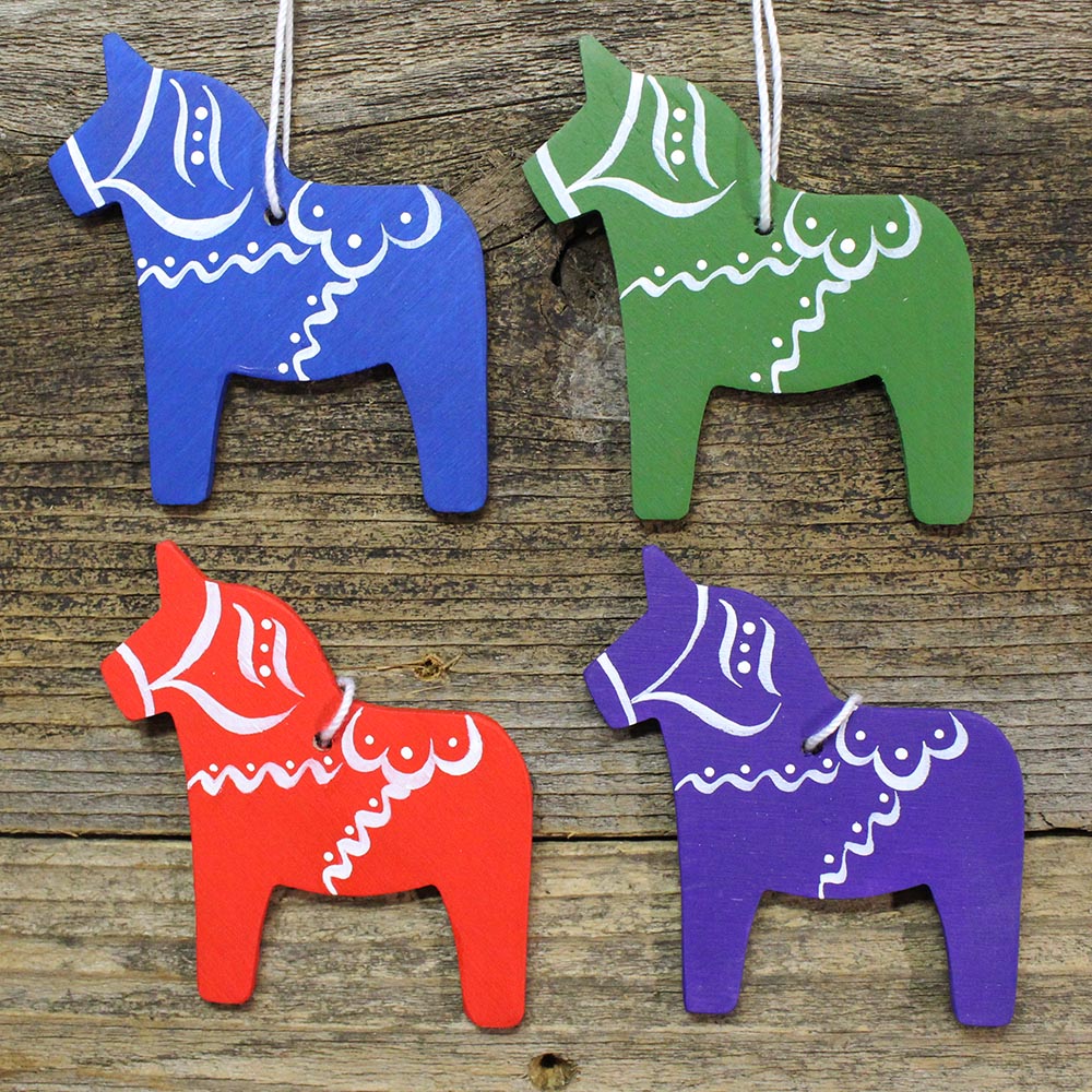 Ornament - Hemslöjd Dala Horse, modern design