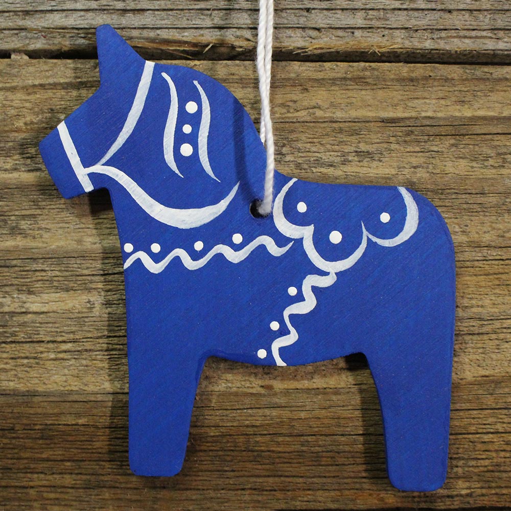 Ornament - Hemslöjd Dala Horse Variety, 4 pack