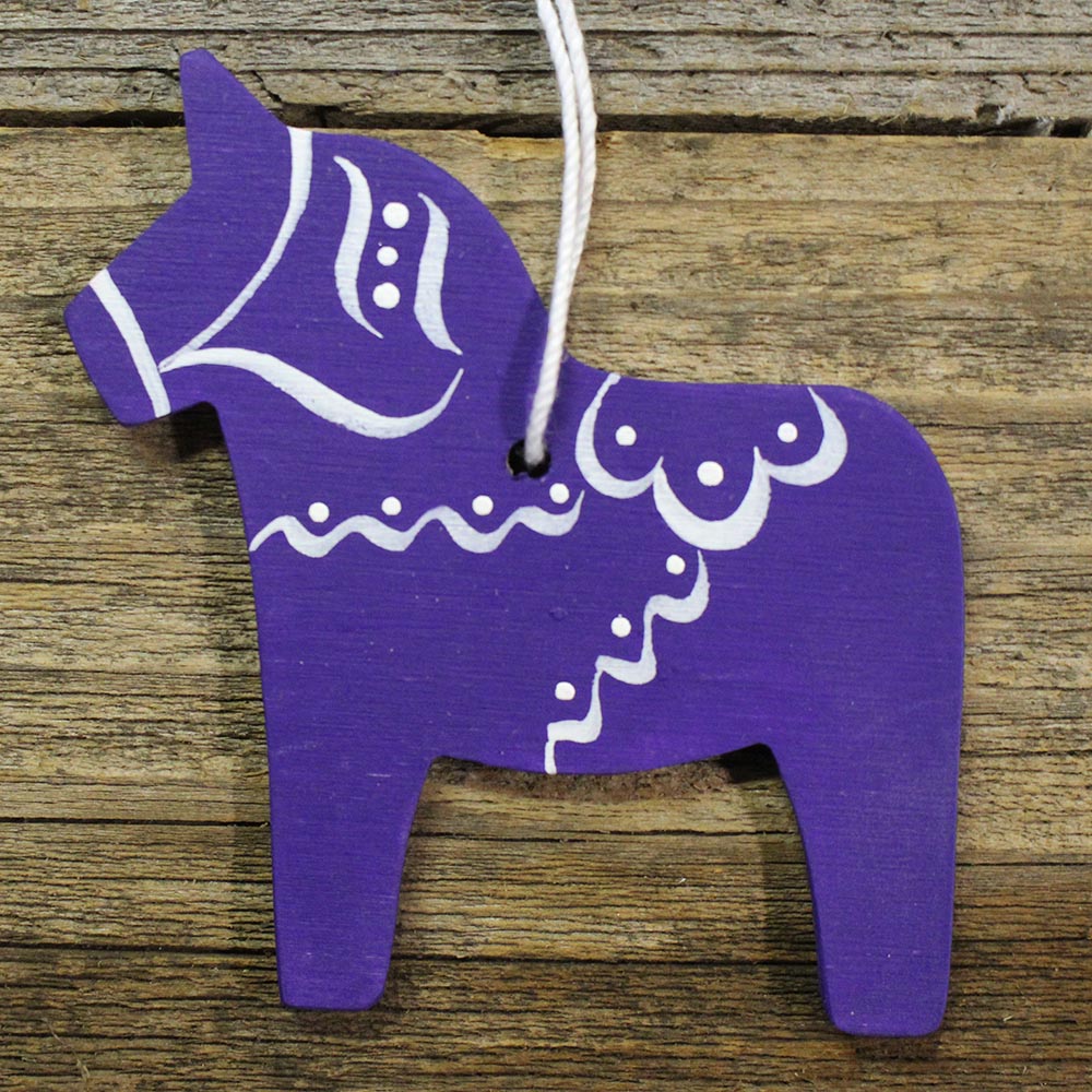 Ornament - Hemslöjd Dala Horse Variety, 4 pack