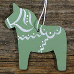 Ornament - Hemslöjd Pastel Dala Horse Variety, 4 pack