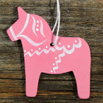 Ornament - Hemslöjd Pastel Dala Horse Variety, 4 pack