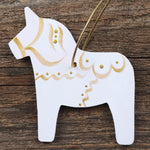 Ornament - Hemslöjd Christmas Dala Horse Variety, 4 pack