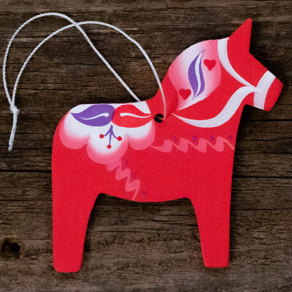 Ornament - Hemslöjd Love Dala Horse