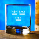 Etched Rocks Glasses, Set of 4