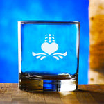 Etched Rocks Glasses, Set of 4