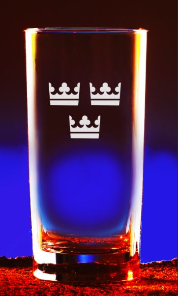 Etched Beverage Glasses (Set of 4, 12.5 oz)