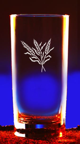 Etched Beverage Glasses (Set of 4, 12.5 oz)