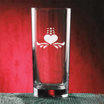 Etched Drinking Glasses, Set of 4