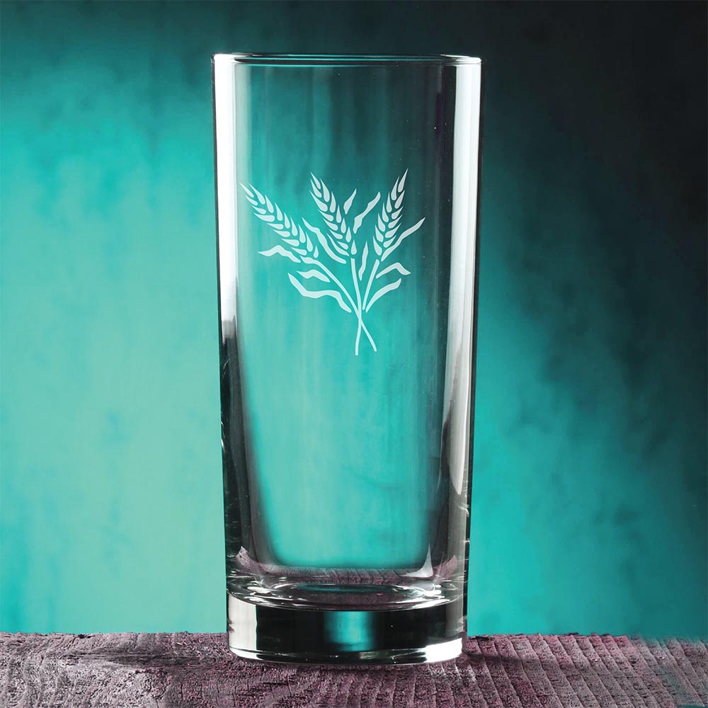 Etched Drinking Glasses, Set of 4