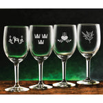 Etched 6.5 oz. Wine Glasses, Set of 4
