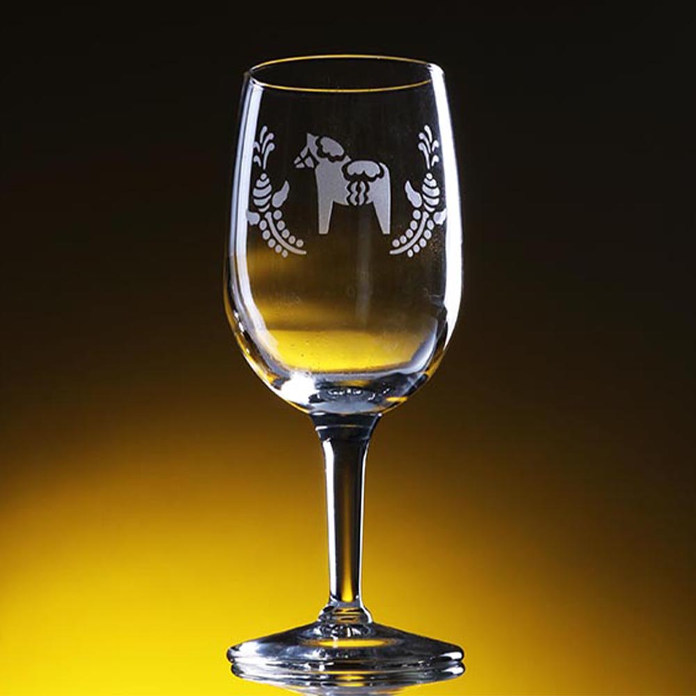 Etched 6.5 oz. Wine Glasses, Set of 4