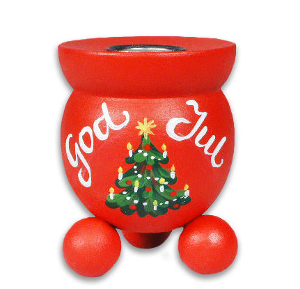 God Jul Barrel Candleholder