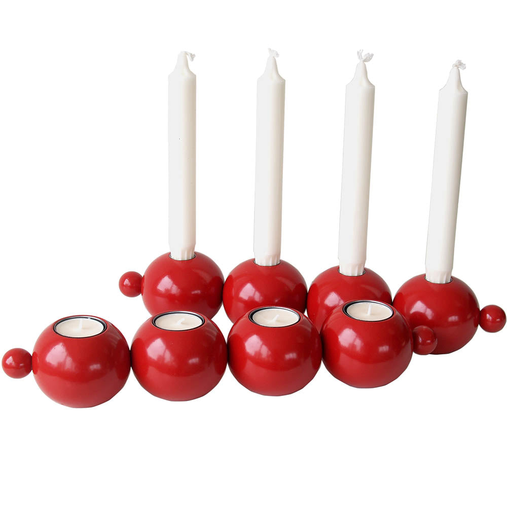 Reversible Wood Ball Candleholder Procession