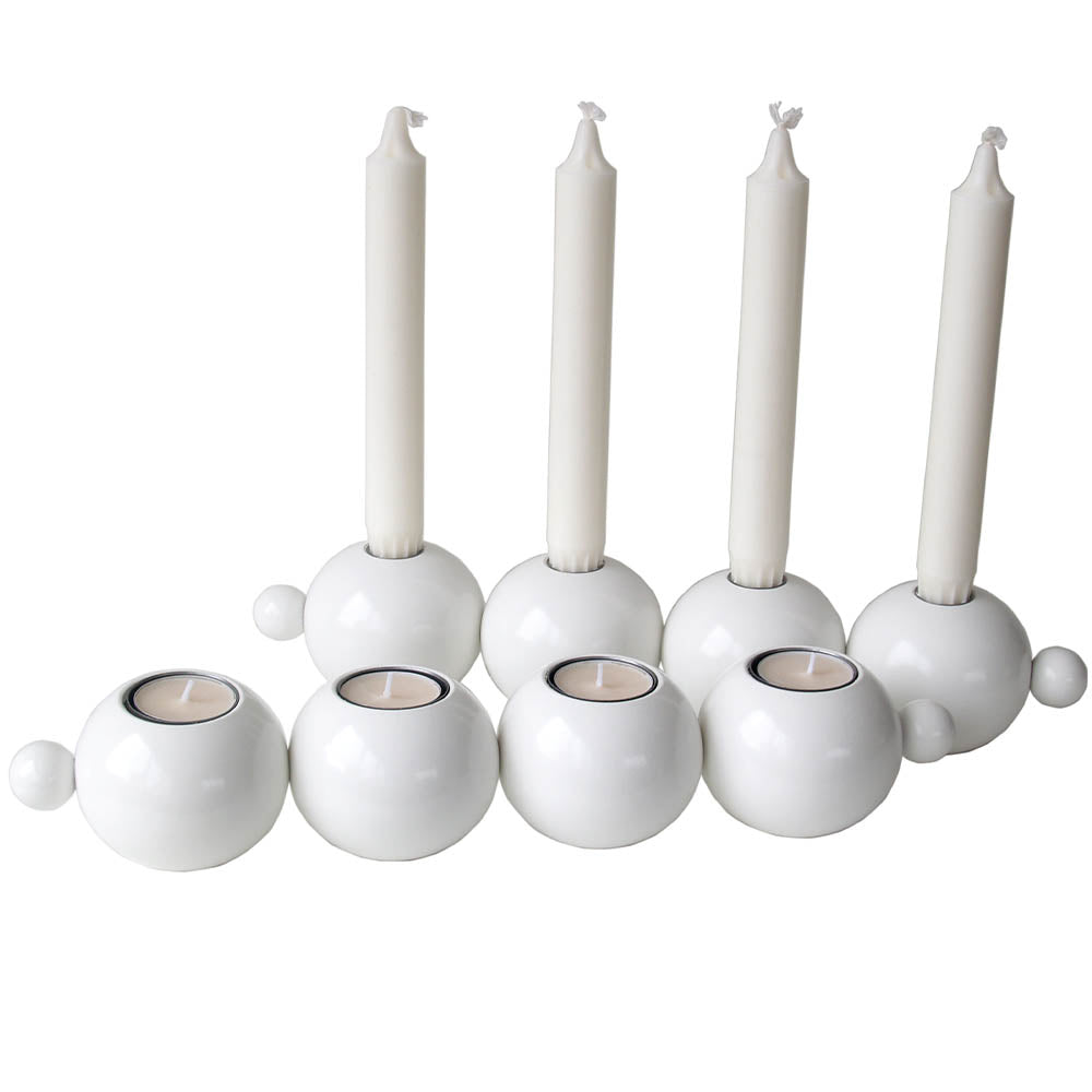 Reversible Wood Ball Candleholder Procession