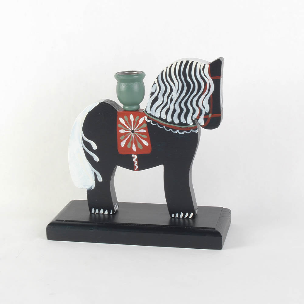Black Horse Single Candle Holder