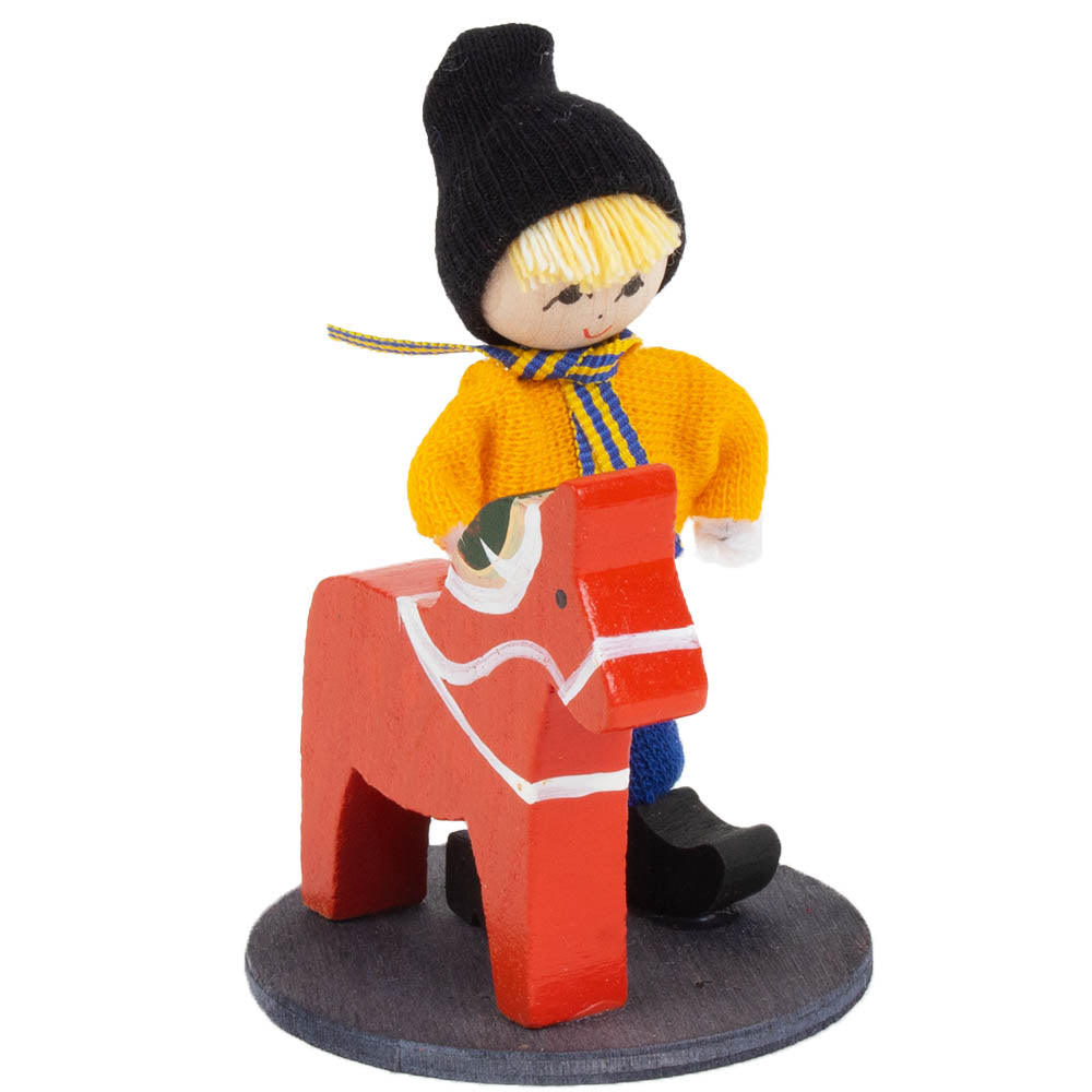 Tomte Boy and Dala Horse on Stand