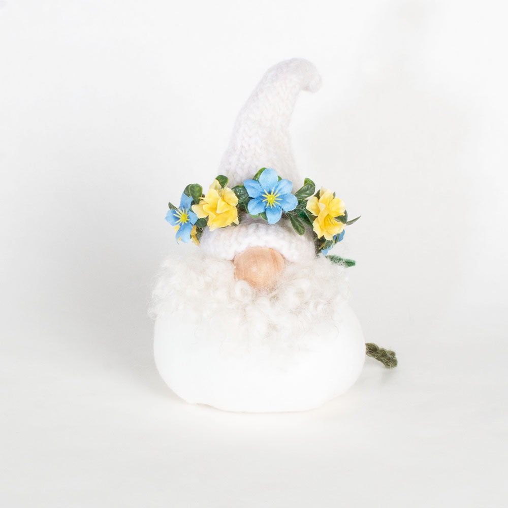 Handcrafted White Midsummer Tomte - Small