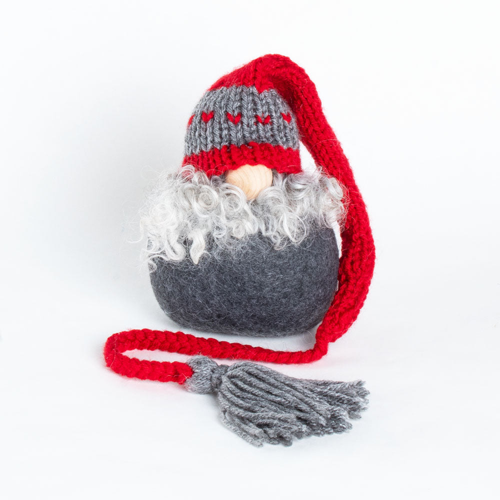Handcrafted Tomte w/ Long Knit Hat & Tassel
