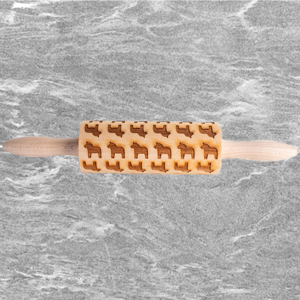 Dala Horse Embossing Rolling Pin