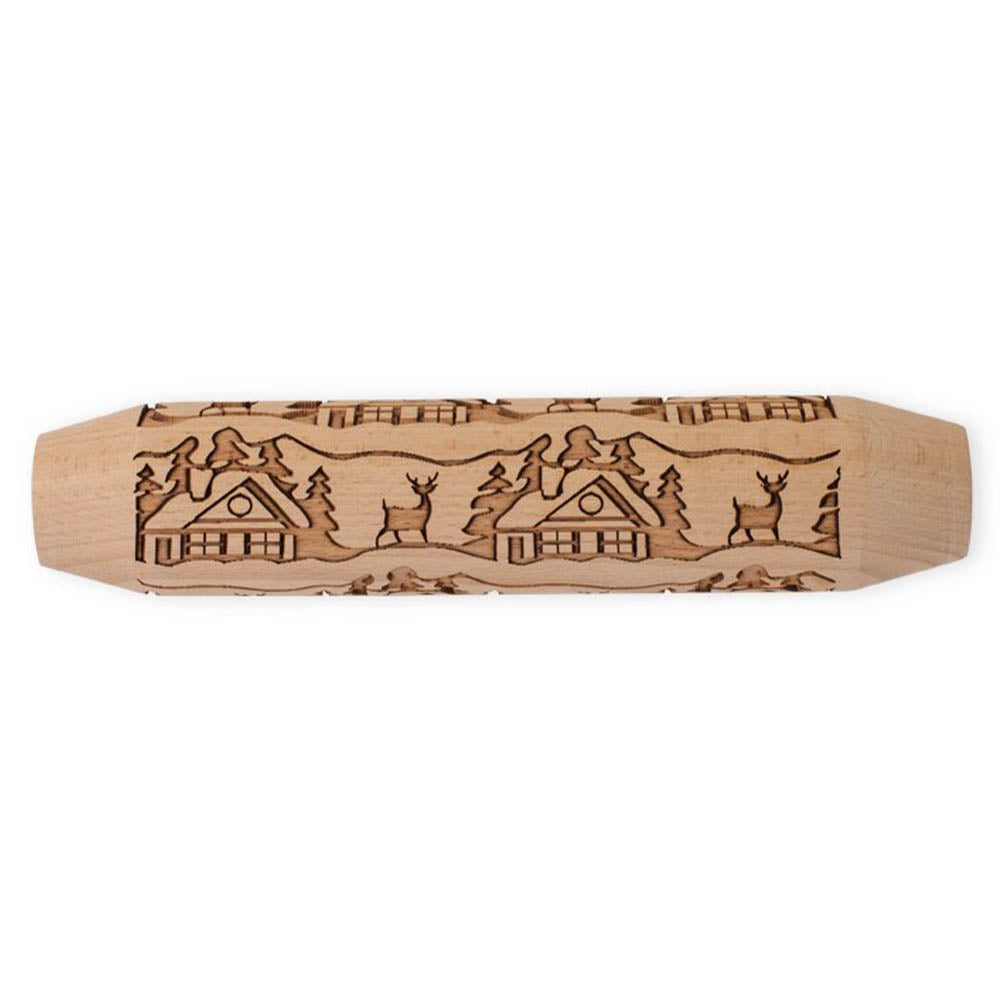 Woodland Cottage Embossed Rolling Pin