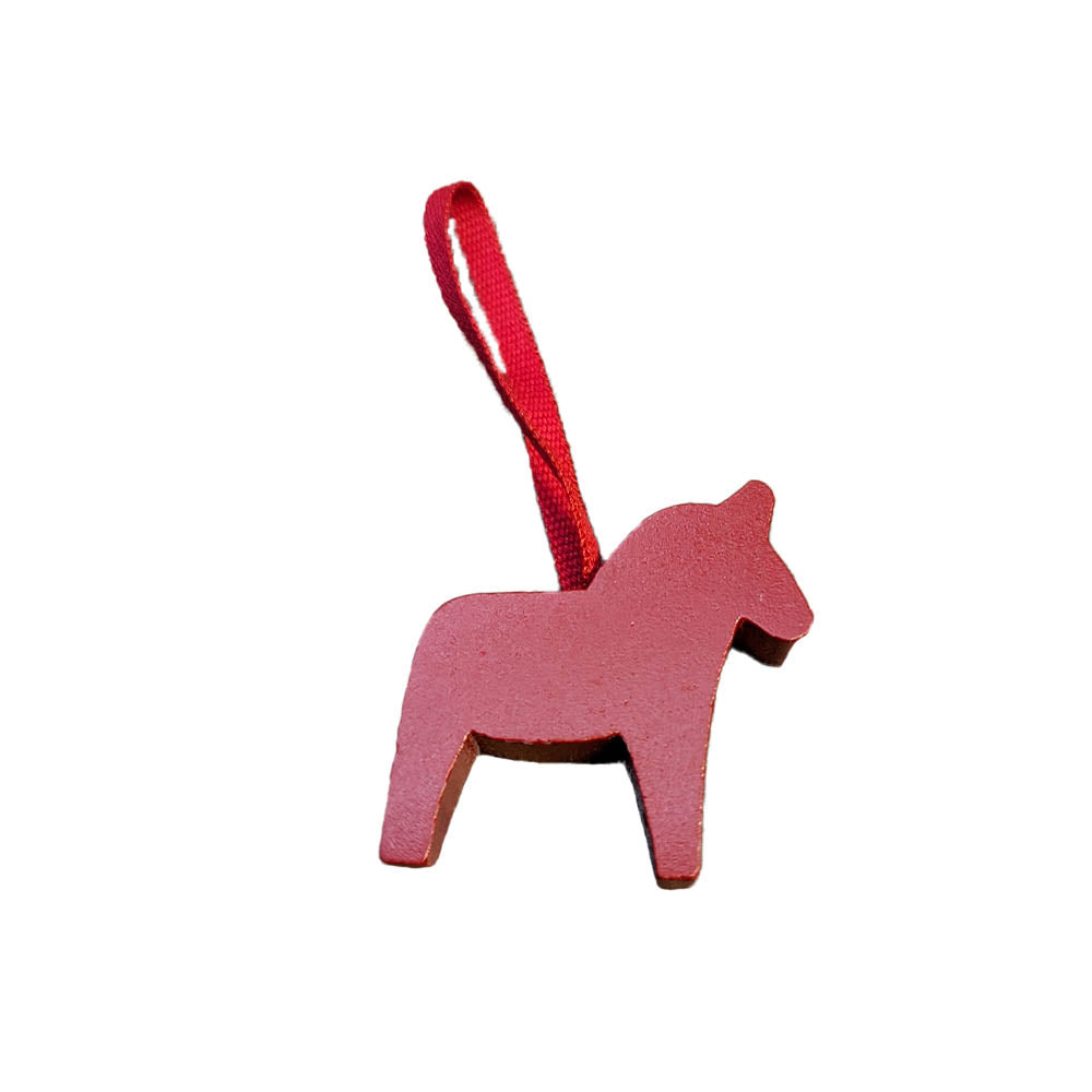 Ornament - Red Wooden Dala Horse, Small