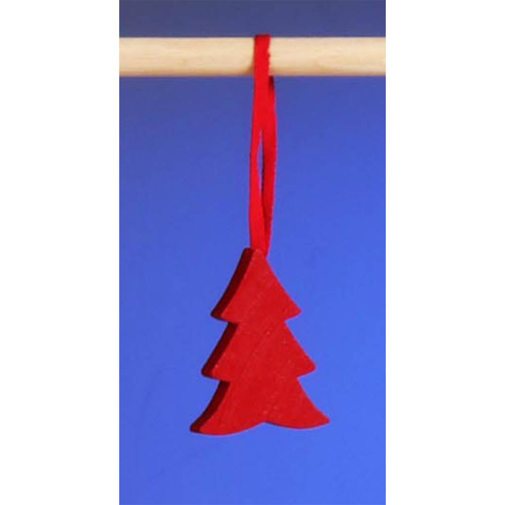 Ornament - Red Wooden Small Tree