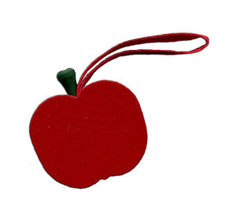 Ornament - Red Wooden Swedish Apple (Flat)