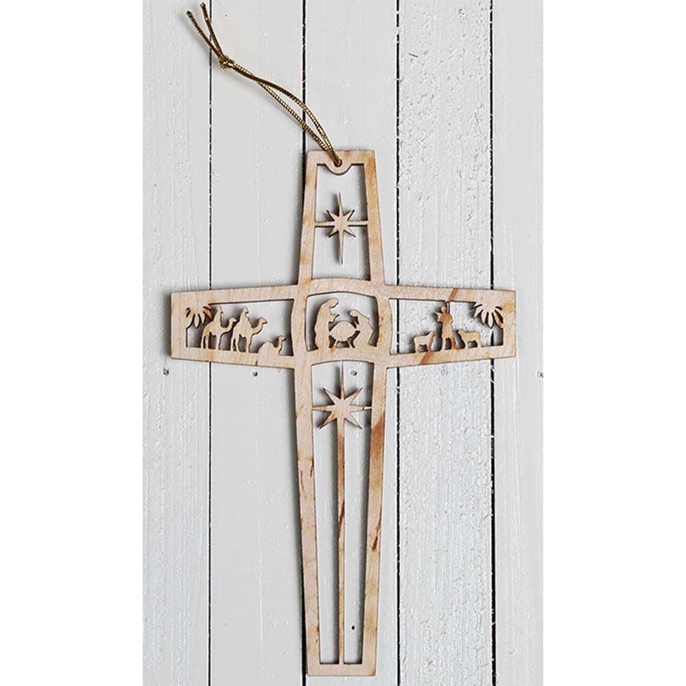 Ornament - 7" Nativity Cros