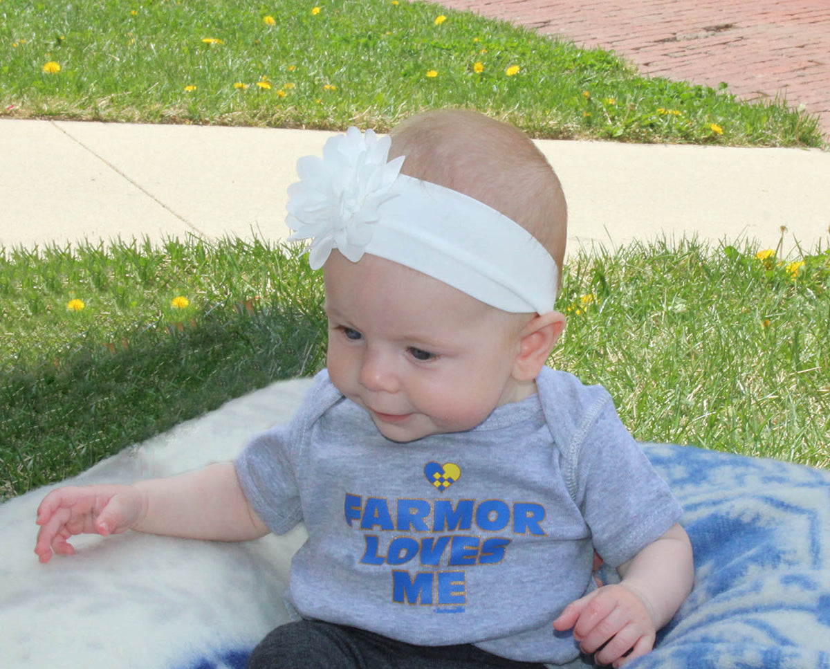 Onesie "Farmor Loves Me" Gray