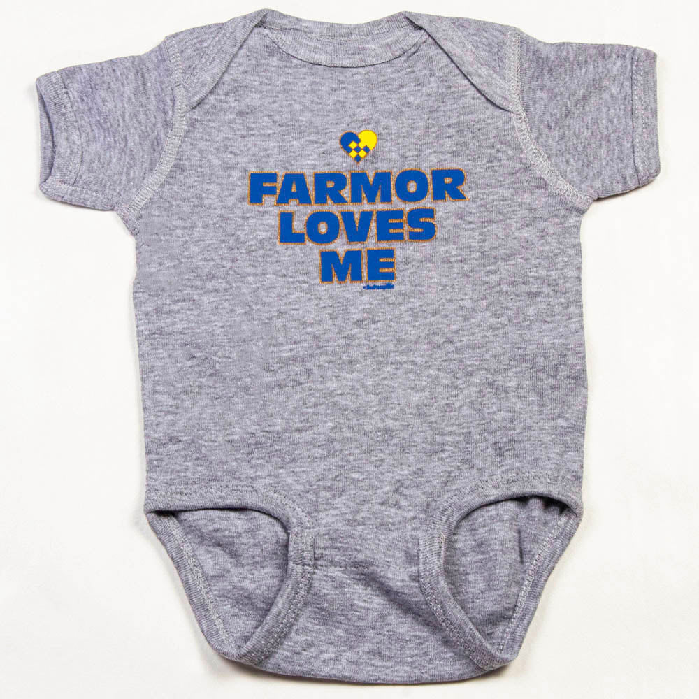 Onesie "Farmor Loves Me" Gray