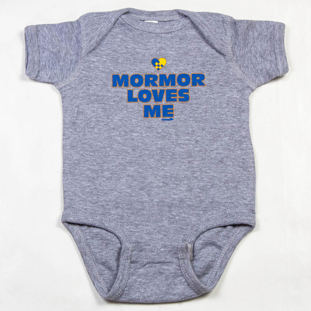 Onesie "Mormor Loves Me" Gray