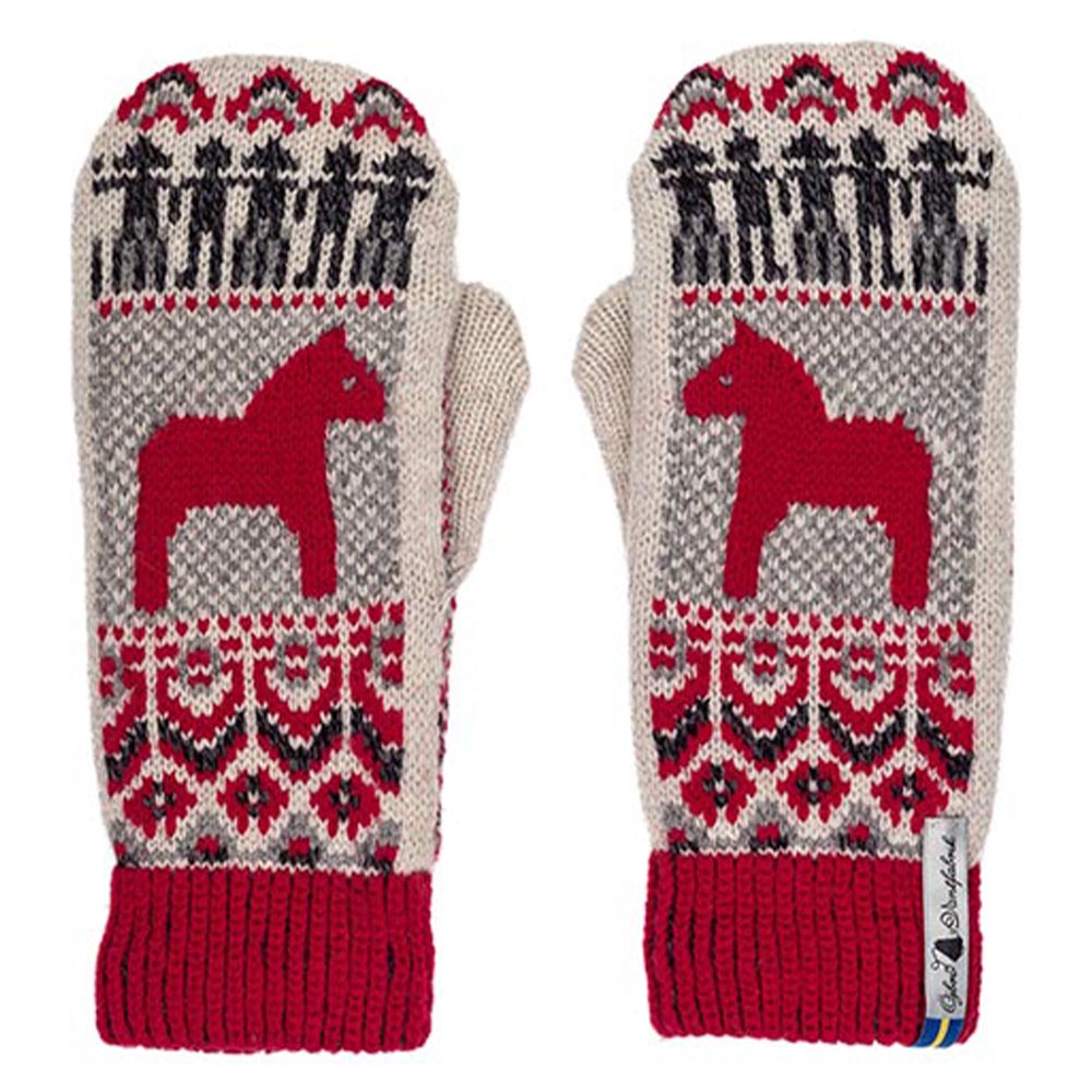 Wool Mittens - Dalarna Pattern
