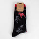 Black Sock with Dala Horses and Kurbits