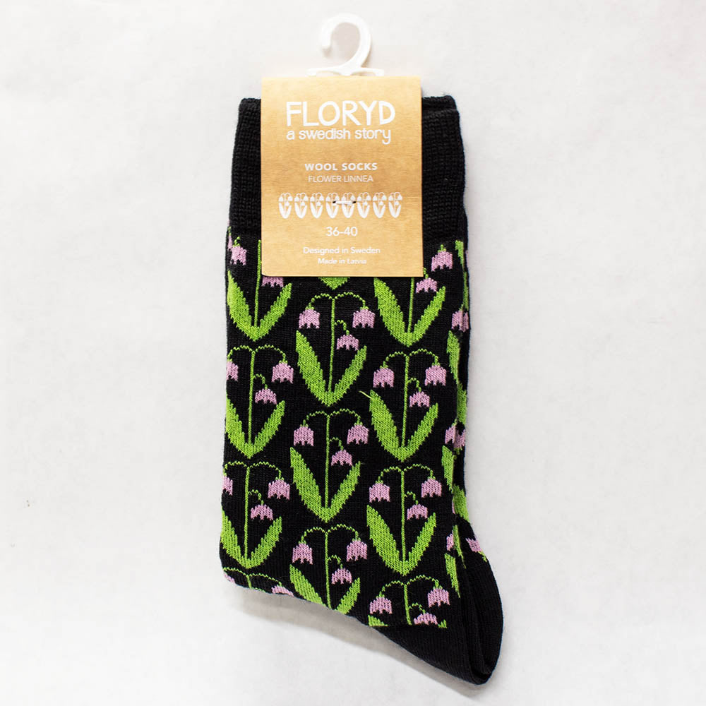 Adult Sock - Linnea Black Wool