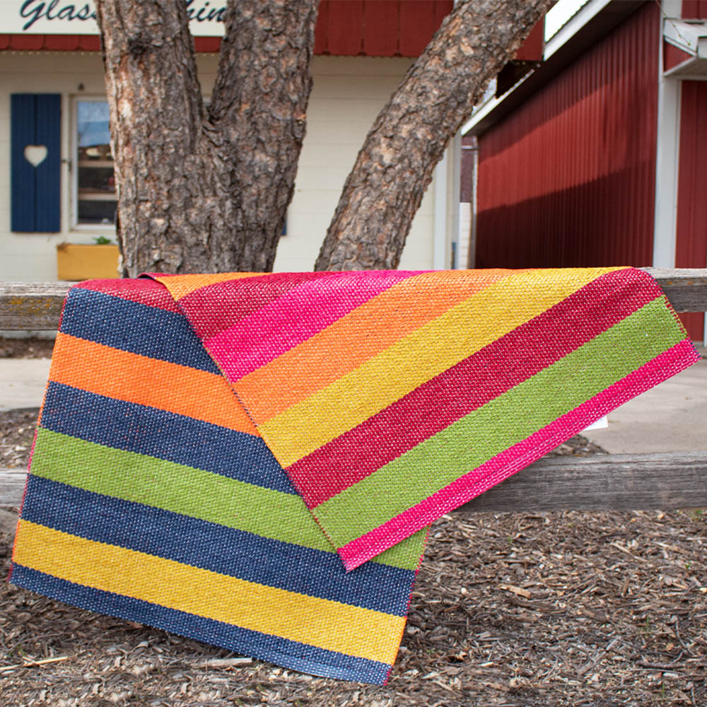 Happy Vinyl Rug - Navy