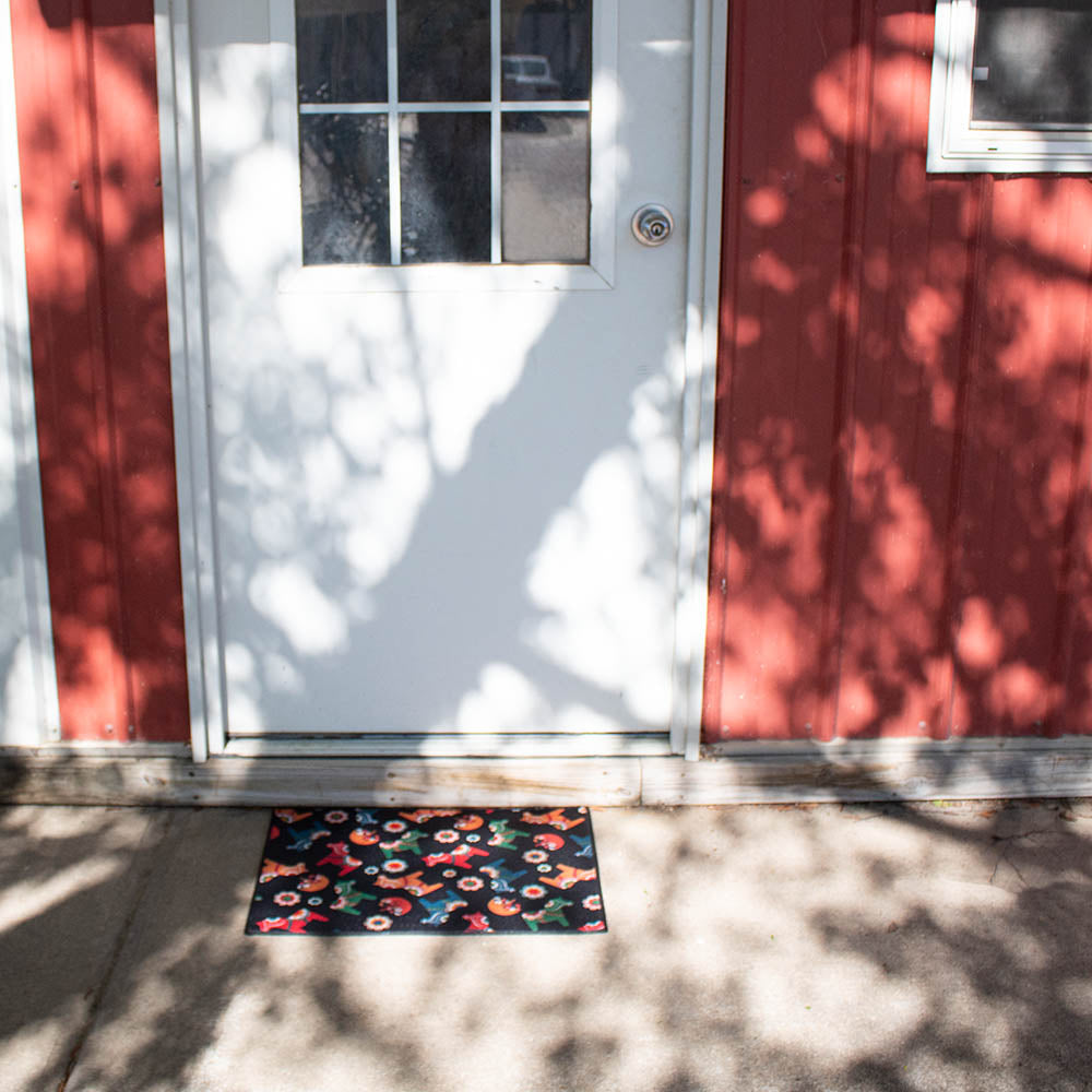 Rug - Dala Horses and Flowers