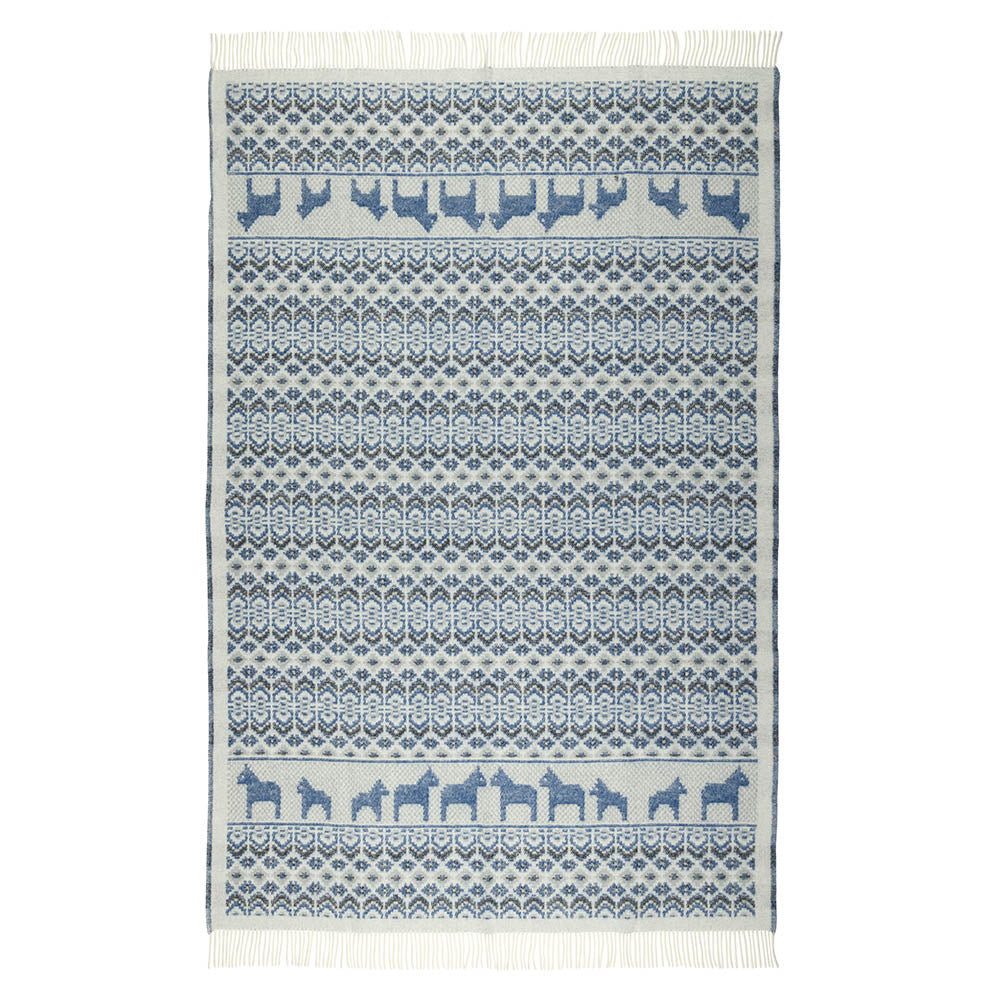 Dalarna Wool Blanket - Large with Fringe