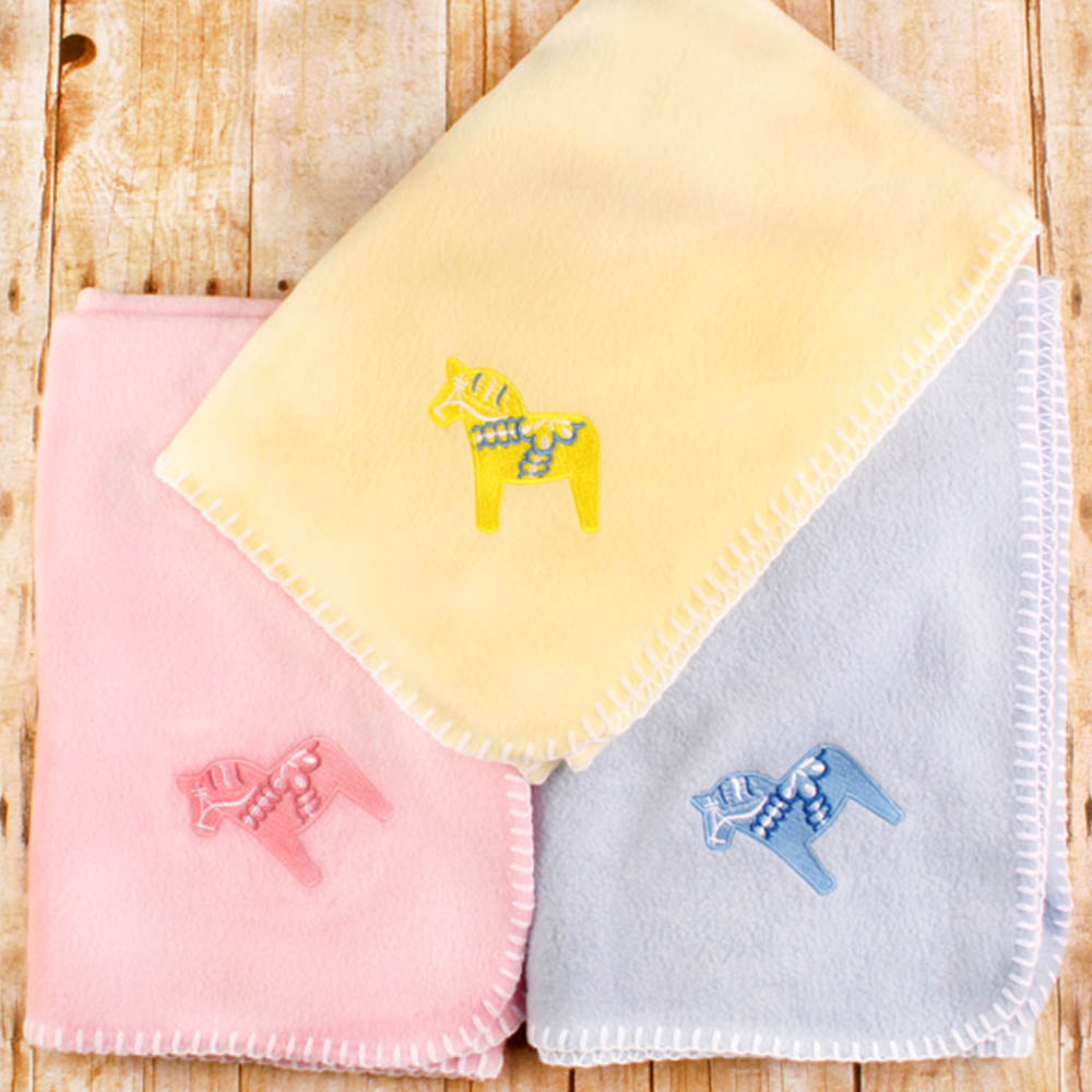 DH Embroidered Baby Blanket