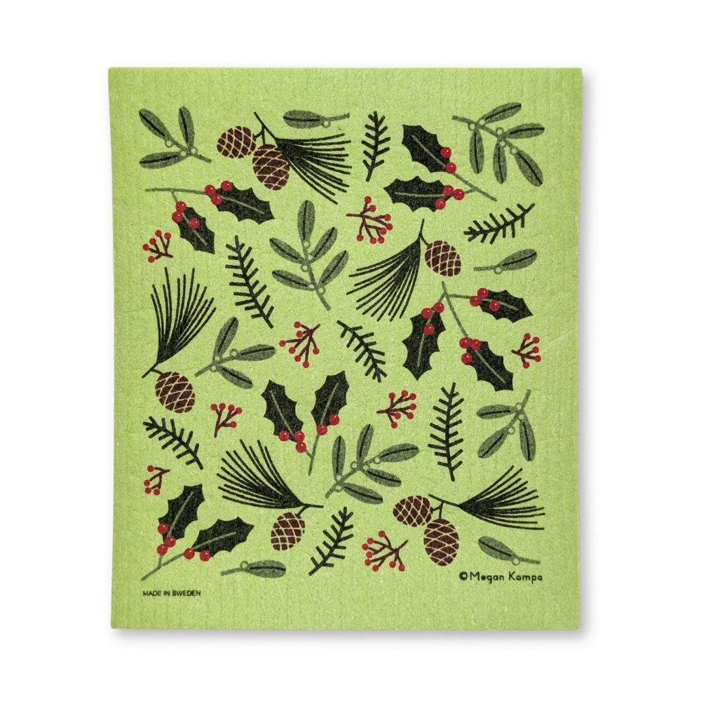 Swedish Dishcloth - Holiday Foliage