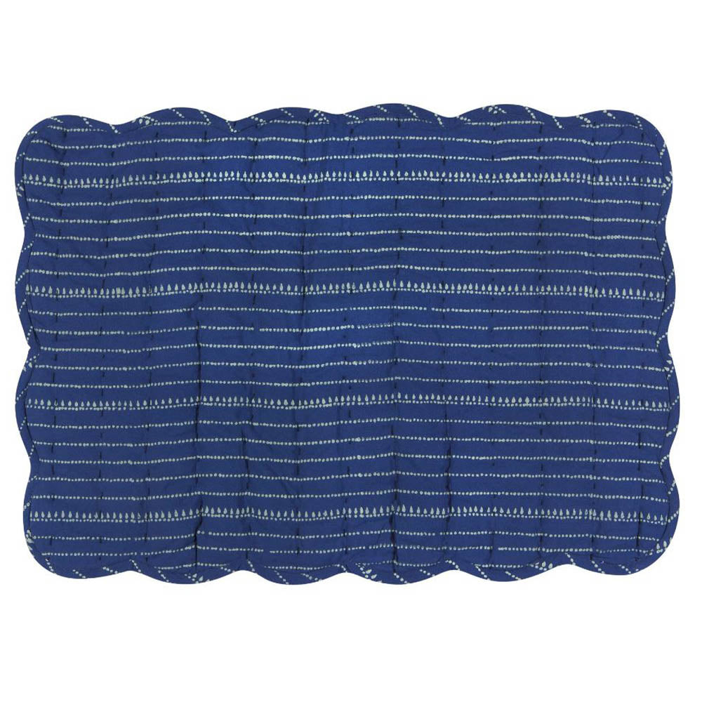Cloth Placemat - Fan Flower Block Print
