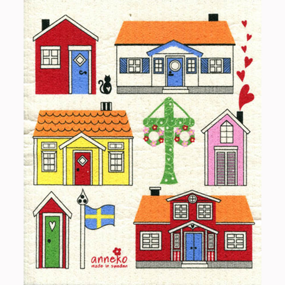 Dishcloth - Swedish Houses
