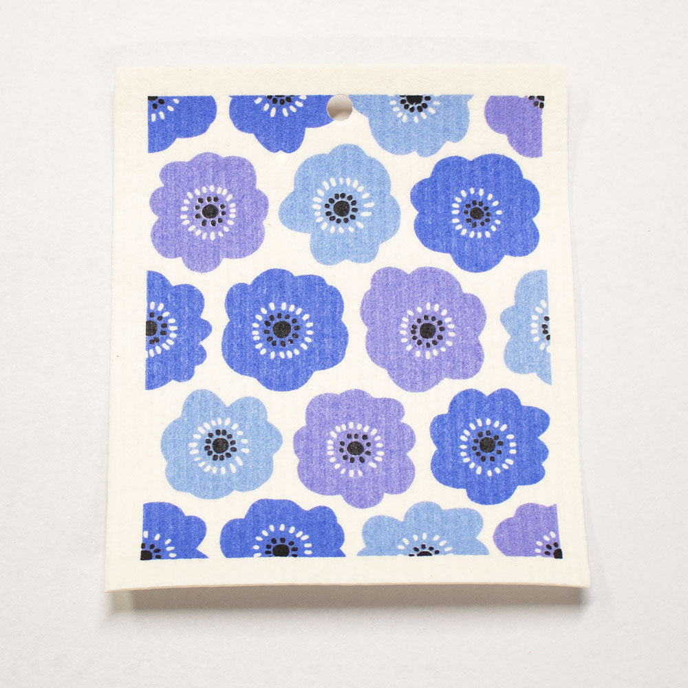 Dishcloth - Blue Flowers