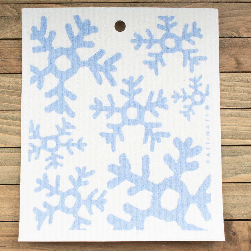 Dishcloth - Blue Snowflakes