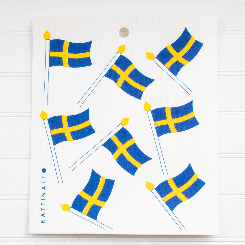 Dishcloth - Swedish Flags