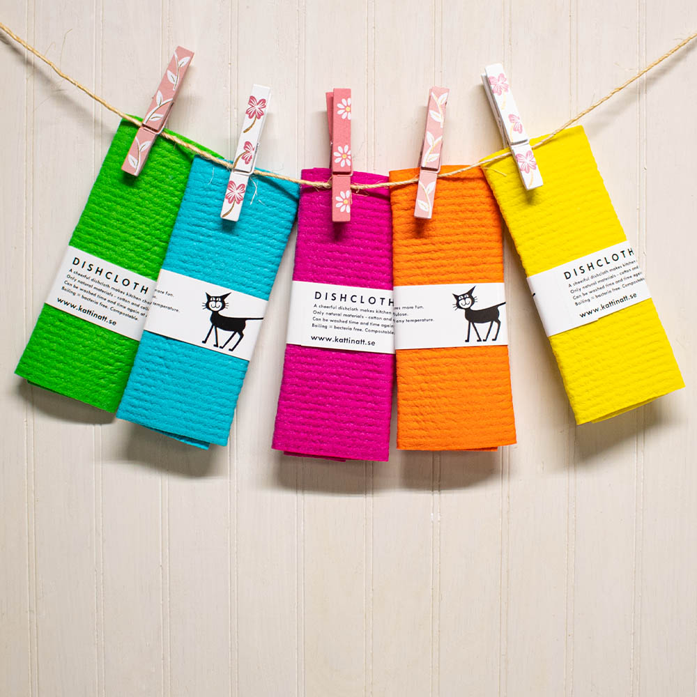 Swedish Dishcloths - Set of 5 Solid Colors