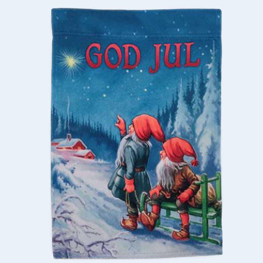 Garden Flag - Tomte with Sled