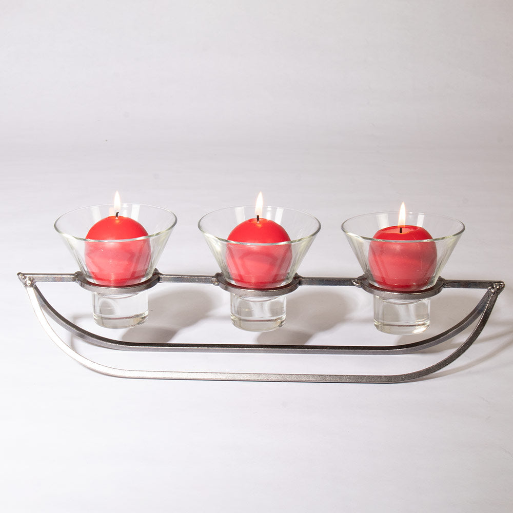 Danish Iron Boat Candleholder