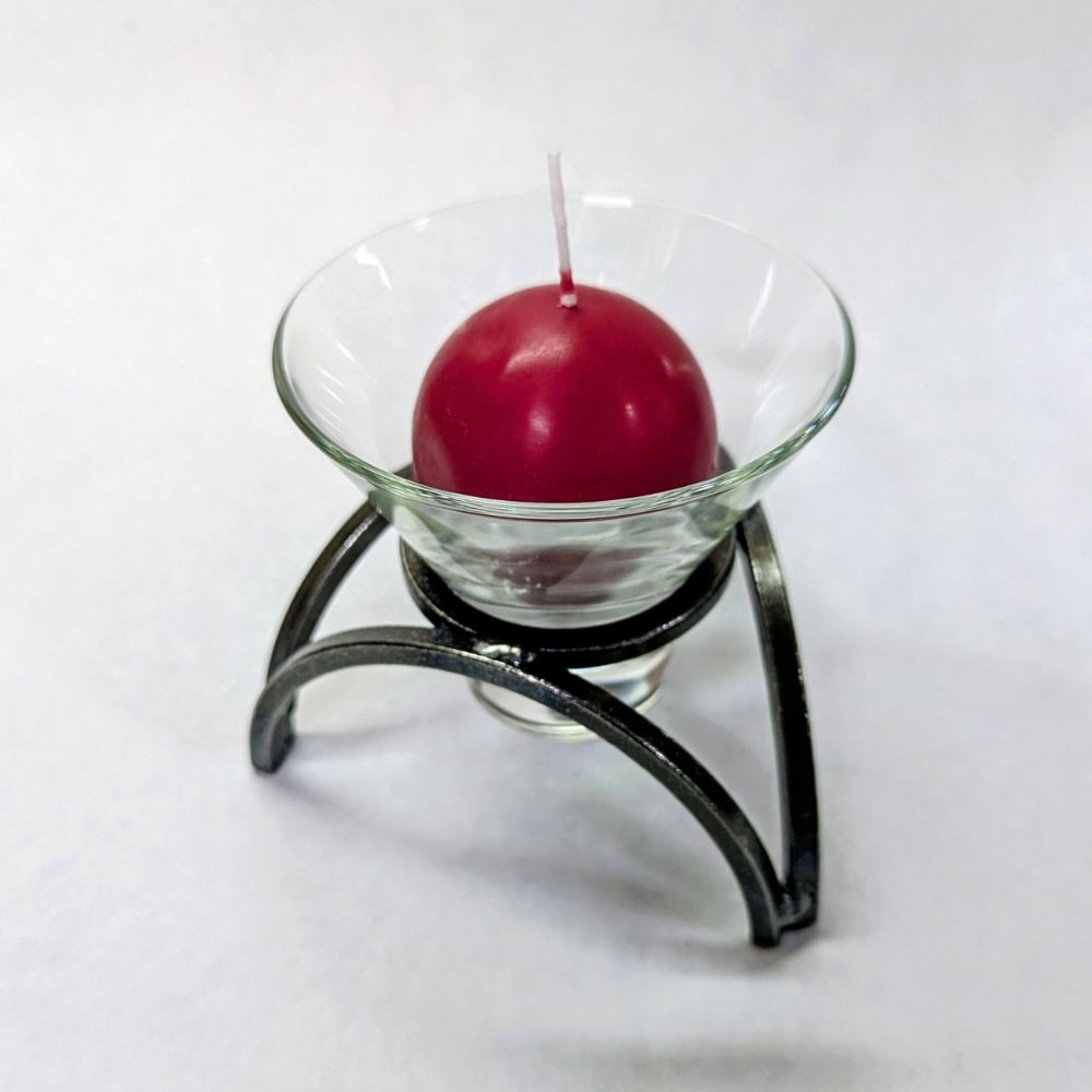 Danish Iron Low Tripod Candleholder