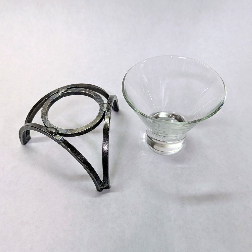Danish Iron Low Tripod Candleholder