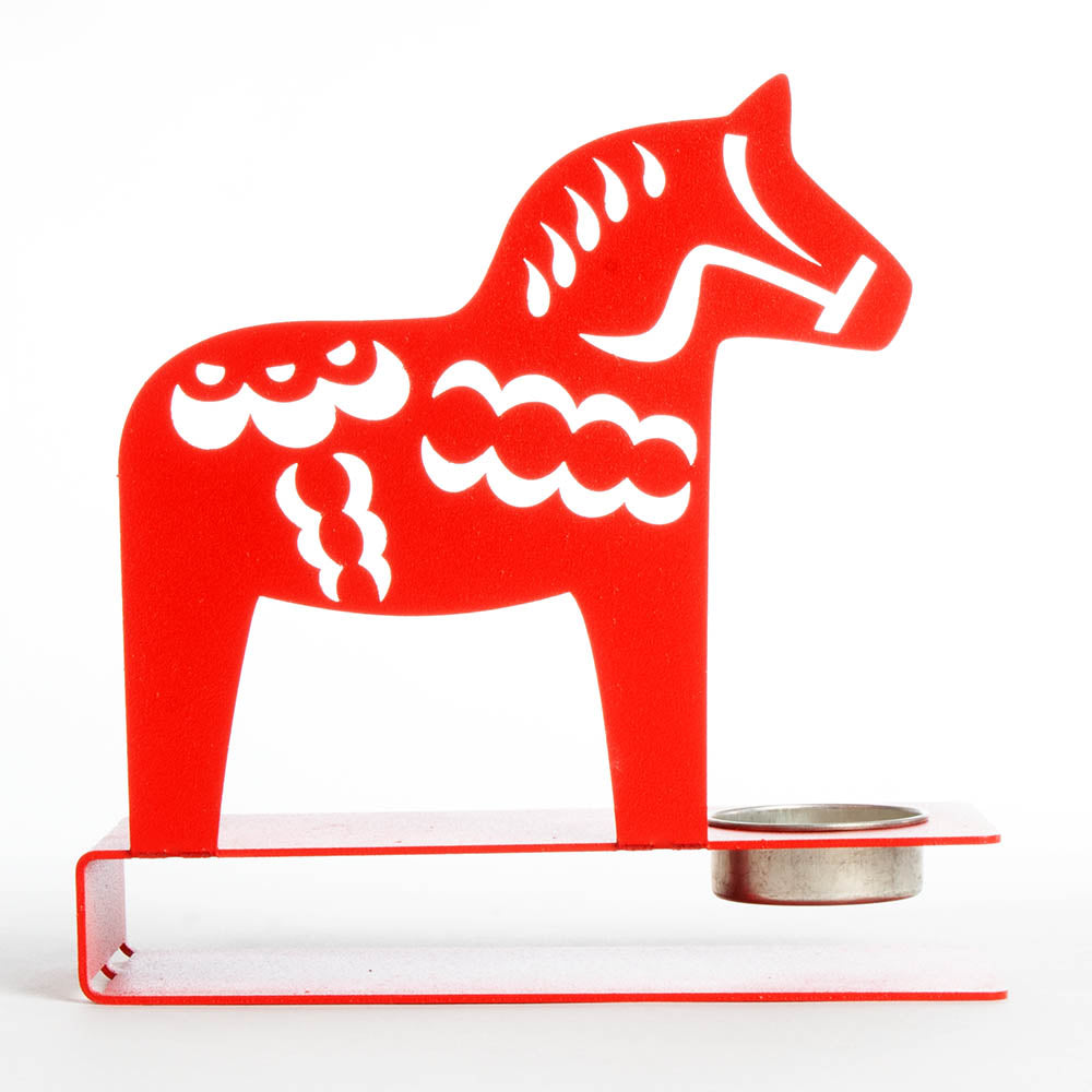 Dala Horse Metal Tealight Candleholder